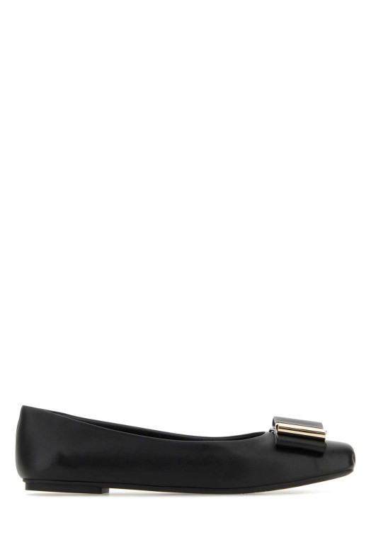 Black nappa leather Lina ballerinas Black SALVATORE FERRAGAMO (01G2557631671C)