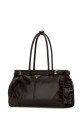 Dark brown leather shoulder bag PRADA (1BA433VMOO2CYR)