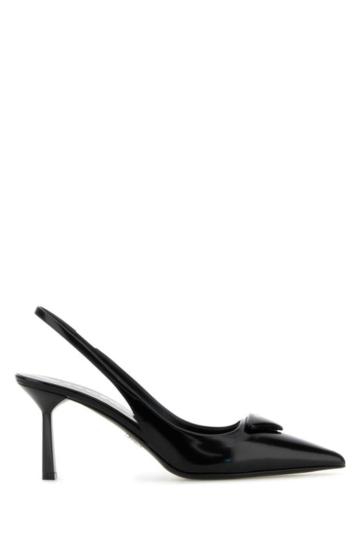 Черные кожаные туфли-лодочки PRADA (1I901MFDD75055)