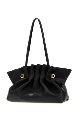 Black leather shoulder bag Black SALVATORE FERRAGAMO (219960783286)