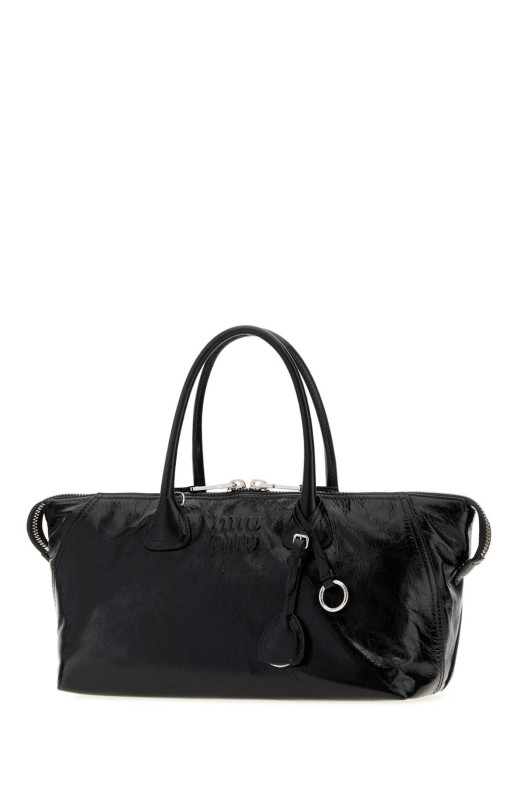 Black leather handbag Black MIU MIU (5BA3352A44)