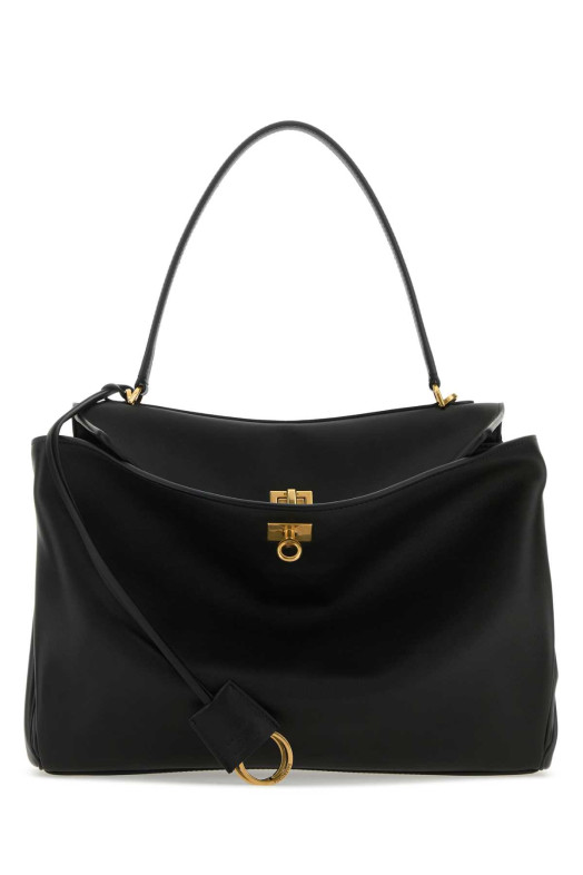 Black leather medium Rodeo handbag Black BALENCIAGA (7897722AA4V)