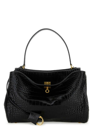 Black leather Rodeo handbag Black BALENCIAGA (7897722AA5L)