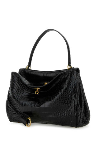Black leather Rodeo handbag Black BALENCIAGA (7897722AA5L)