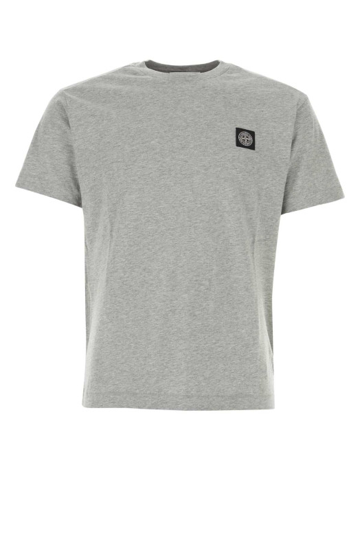 Light grey cotton t-shirt STONE ISLAND (801524113)