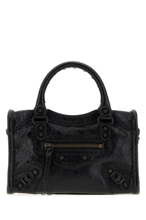 Black leather nano Le City handbag Black BALENCIAGA (8657642ACFH)