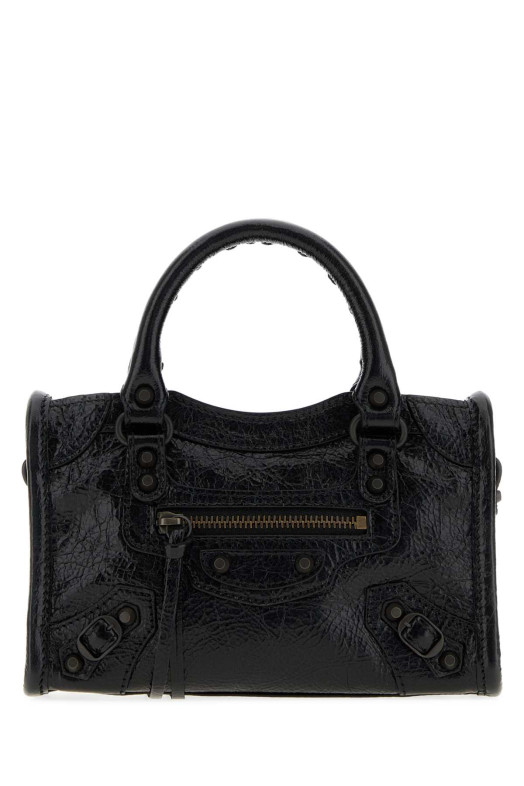 Black leather nano Le City handbag Black BALENCIAGA (8657642ACFH)