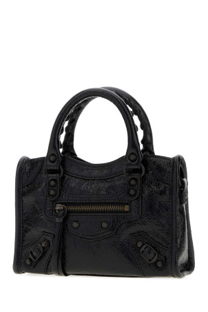 Black leather nano Le City handbag Black BALENCIAGA (8657642ACFH)