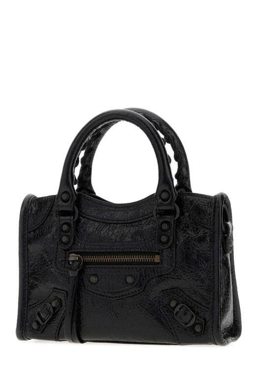 Black leather nano Le City handbag Black BALENCIAGA (8657642ACFH)
