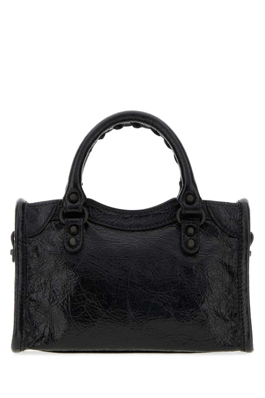 Black leather nano Le City handbag Black BALENCIAGA (8657642ACFH)