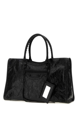 Black leather large Le City shopping bag Black BALENCIAGA (8657652ACME)