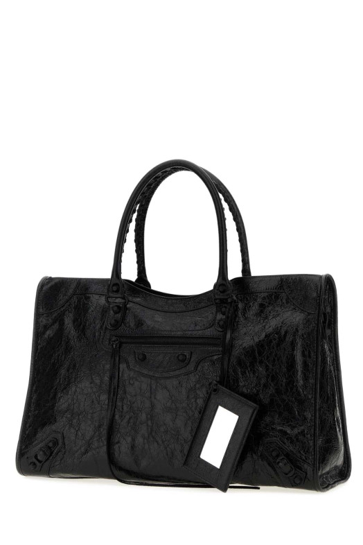 Black leather large Le City shopping bag Black BALENCIAGA (8657652ACME)