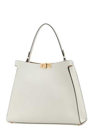 Ivory leather large Fendi Way shopping bag FENDI (8BN369AY5B)