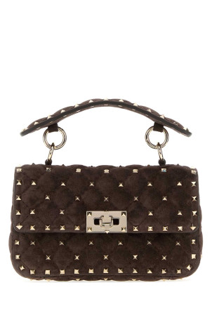 Brown suede Rocksutd handbag VALENTINO GARAVANI (9W2B0123KQQ)