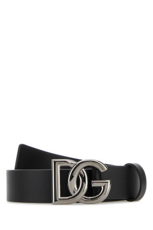 Black leather belt DOLCE & GABBANA (BC4644AX622)