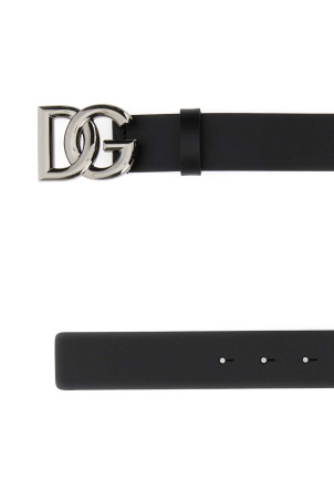 Black leather belt DOLCE & GABBANA (BC4644AX622)