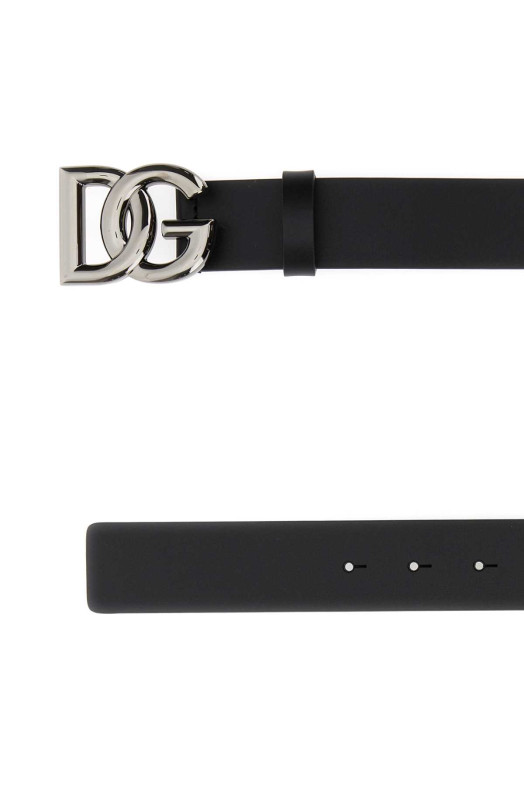 Black leather belt DOLCE & GABBANA (BC4644AX622)