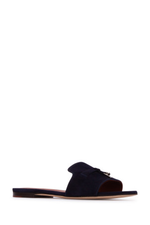 SUMMER CHARMS FLAT MULE SUEDE LORO PIANA (FAI5580)