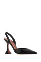 Black nappa leather Holli Sling pumps AMINA MUADDI (HOLLISLING95)