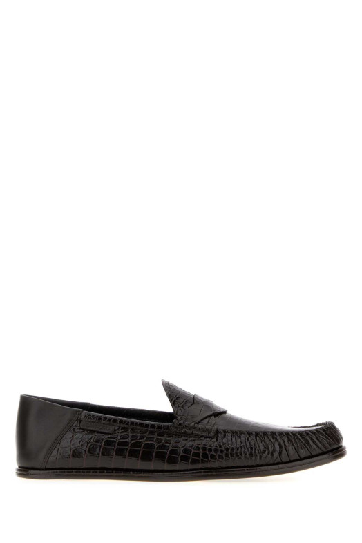 Dark brown leather loafers TOM FORD (J1655LCL533N)