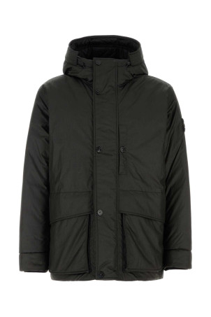 Black nylon and polyester parka Black STONE ISLAND (L2S154100011S0417)