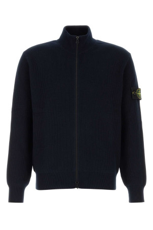 Бавовняний кардиган темно-синього кольору Black STONE ISLAND (L2S155100126S00D8)
