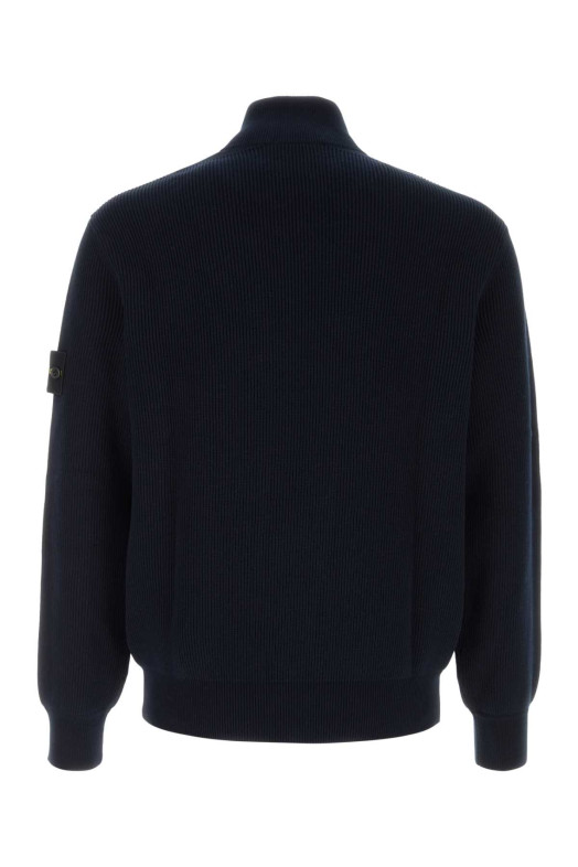 Midnight blue cotton cardigan Black STONE ISLAND (L2S155100126S00D8)