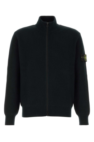 Black cotton cardigan Black STONE ISLAND (L2S155100126S00D8)