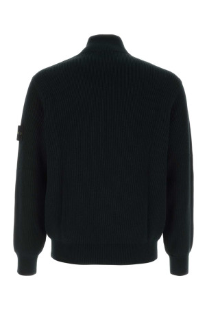 Black cotton cardigan Black STONE ISLAND (L2S155100126S00D8)