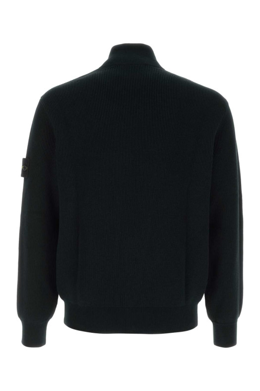 Black cotton cardigan Black STONE ISLAND (L2S155100126S00D8)