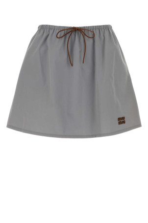 Grey panama mini skirt MIU MIU (MG2696SOOO12NS)