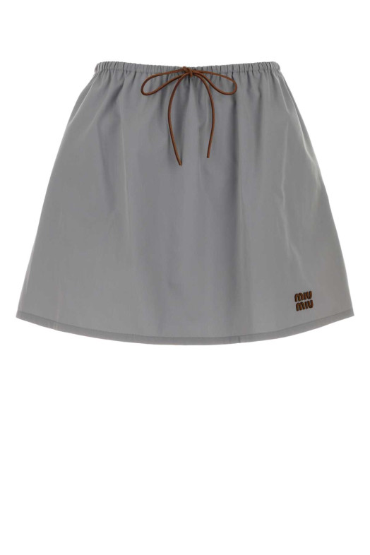 Grey panama mini skirt MIU MIU (MG2696SOOO12NS)