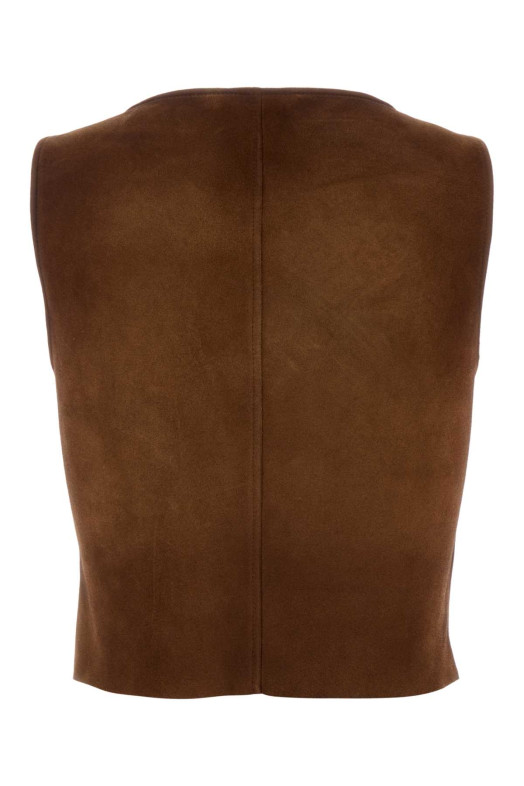 Кофтина з коричневої замші MIU MIU (MPT333SOOO19QL)