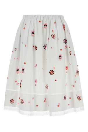 White poplin skirt Black PRADA (P178IRSOOO19Z2)