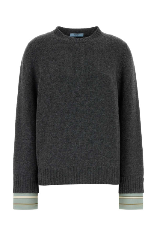 Светло-серый свитер из шерстяной смеси PRADA (P24F3VSOOO6339)