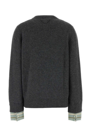 Светло-серый свитер из шерстяной смеси PRADA (P24F3VSOOO6339)
