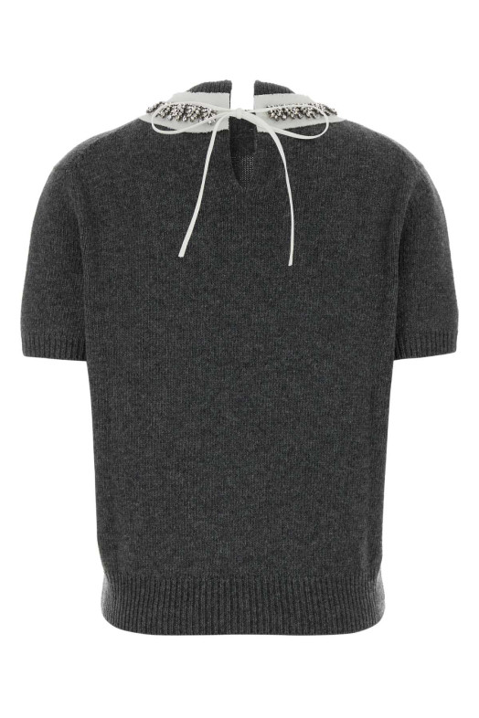 Dark grey wool blend sweater PRADA (P24G3SSOOO6556)