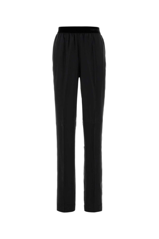 Черные шелковые пижамные брюки TOM FORD (PAW683FAX1720)