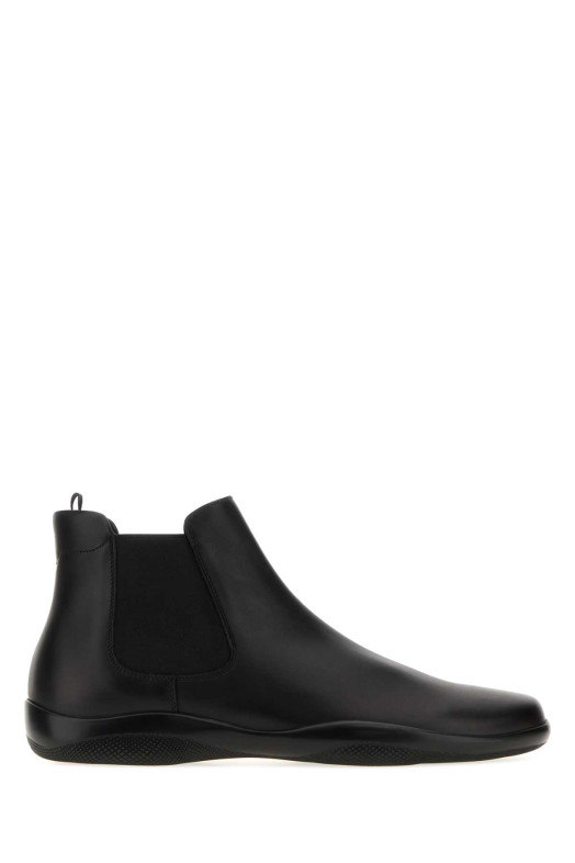 Черные кожаные ботильоны Black PRADA (PS1186FD001070)