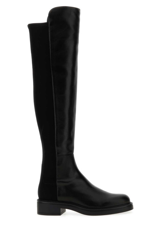 Черные сапоги Celia из кожи наппа и ткани, черные, STUART WEITZMAN (SM396)