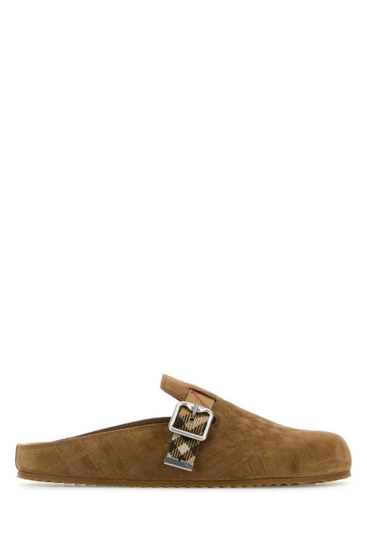 Camel suede slippers BURBERRY (8113395)