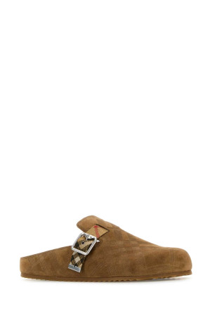 Camel suede slippers BURBERRY (8113395)