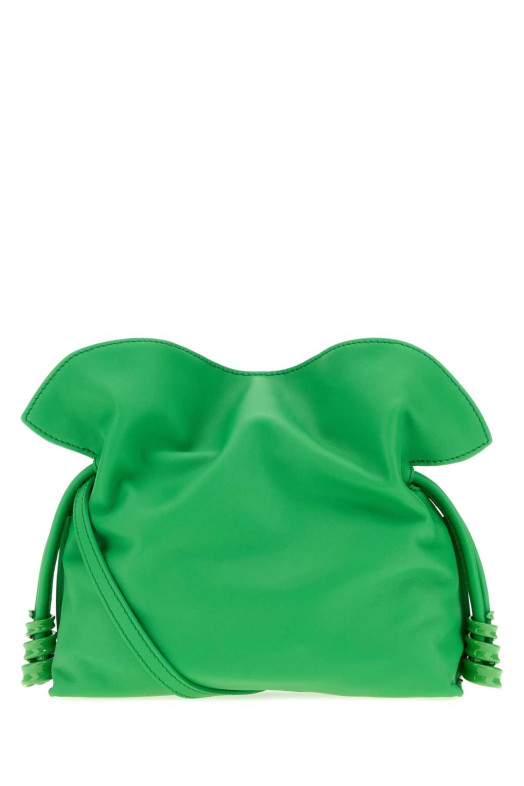 Мини-клатч LOEWE «Фламенко» из кожи травянисто-зелёного цвета (A411FC2XB0)
