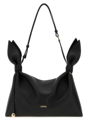 Black leather medium Scarf shoulder bag Black LOEWE (ABNYBNMX01)