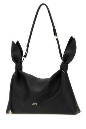 Black leather medium Scarf shoulder bag Black LOEWE (ABNYBNMX01)