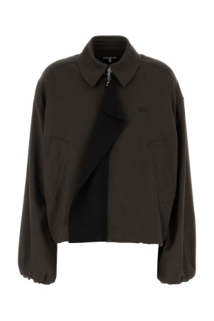 Chocolate viscose blend jacket Brown LOEWE (S359Y02XHT)