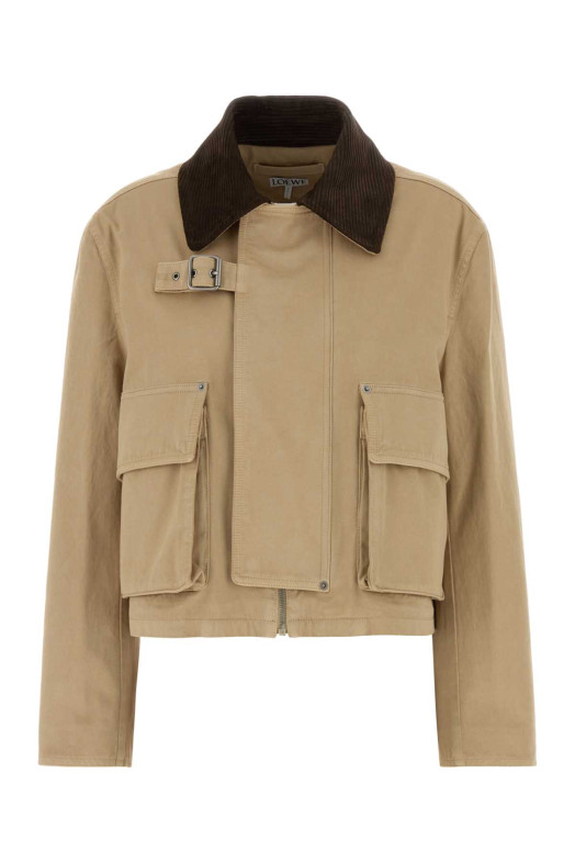 Бежевая хлопковая парка LOEWE (S359Y02XHZ)
