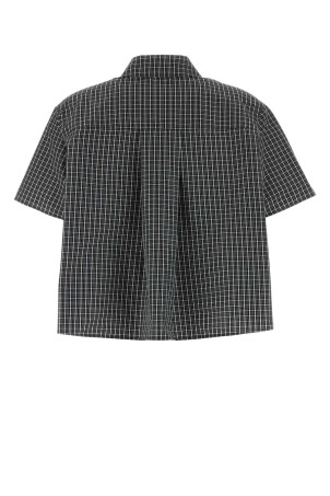 Рубашка с вышивкой из жаккарда, бело-черная, LOEWE (S359Y05XI6)