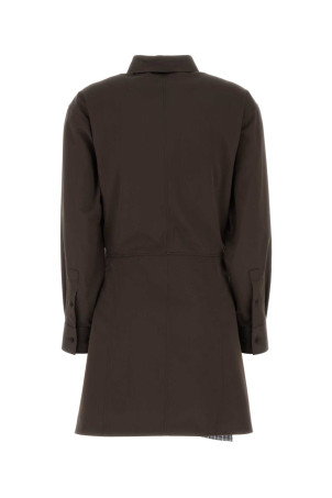 Chocolate gabardine mini dress Brown LOEWE (S359Y09XLN)
