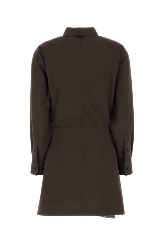 Chocolate gabardine mini dress Brown LOEWE (S359Y09XLN)